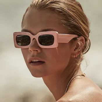 1 шт. Солнцезащитные очки в квадратной оправе в стиле ретро для мужчин и женщин с защитой от ультрафиолета, трендовые индивидуальные очки ночного видения, автомобильные очки UV400