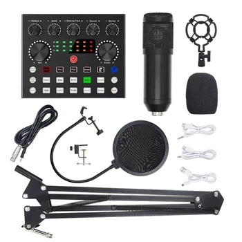 Комплекты микрофонов BM800 с картой живого звучания, подвесным ножничным рычагом, амортизатором и фильтром для студийной записи