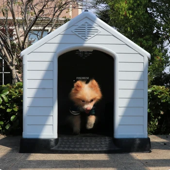 Уличные зимние теплые домики для собак зоотовары Съемный и моющийся пластиковый питомник для дома роскошная Большая клетка для собак Cat Den Z