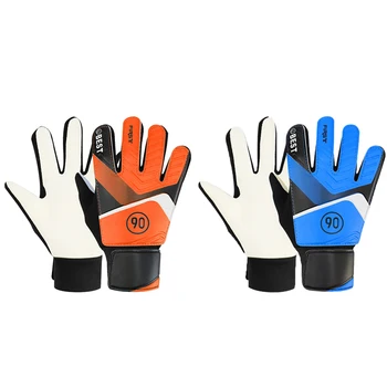 1 пара футбольных вратарских перчаток для детей, Латексные перчатки для вратаря, Противоударные Нескользящие Дышащие спортивные аксессуары