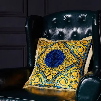 Геометрический Европейский чехол для подушки, бархатный винтажный чехол для дивана-кровати, декоративная подушка