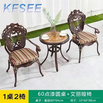 с 2 стульями Обеденный стол Kfsee Garden на открытом воздухе