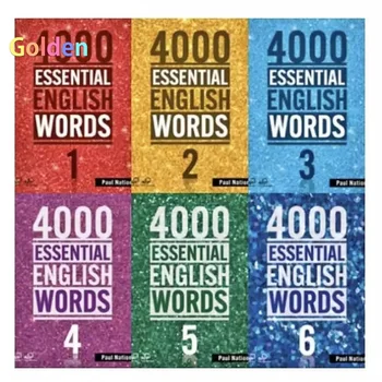 6 Книг / Набор 4000 Основных английских слов 1-6-го уровня IELTS, SAT, Основные слова, Словарь английского языка, Учебник для детей