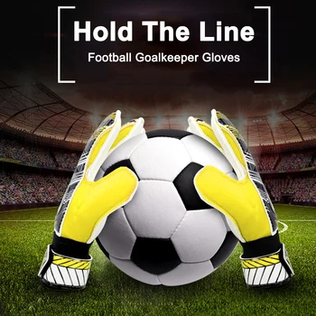 Футбольные перчатки Профессиональные футбольные вратарские перчатки утолщенные дышащие для взрослых детей подростков С полной защитой пальцев рук