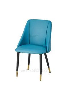 Легкий Роскошный обеденный стул Home Modern Minimalistic Ins, сетчатый Красный стул, табурет для ногтей, Кожаная Мягкая сумка, обеденный стол со спинкой в скандинавском стиле и