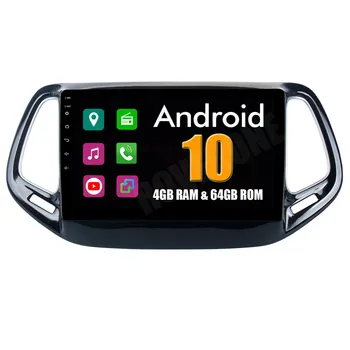 Автомобильная Мультимедийная Система RoverOne Android 10 Для Jeep Compass 2017 Восьмиядерный Радио GPS Навигация Медиаплеер PhoneLink