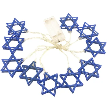 Ханукальная Звезда Давида Струнный светильник String Lights Hanukkah Festival Decor (165 метров 10 светодиодов)
