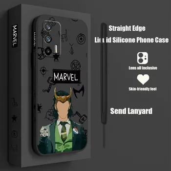 Чехол для телефона Marvel Loki Captain America Для OPPO Reno 9 8 7 SE 6 5 3 2 Z Pro Plus Lite Snapdragon Liquid С левой Веревочной Крышкой