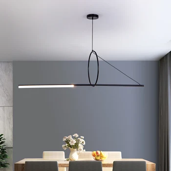 Постмодернистские светодиодные подвесные светильники, дизайнерская железная Геометрическая линия для гостиной, столовой, барного декора, кухонного гарнитура Nordic Home