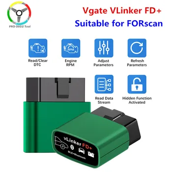 Vgate vLinker FD + ELM327 Bluetooth 4.0 FORScan Для Frd wifi OBD2 Автомобильный Диагностический Сканер OBD 2 J2534 Auto Tool ELM 327 vLinker