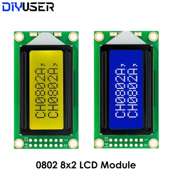 8 x 2 ЖК-модуля, экран отображения символов 0802, синий / желто-зеленый для Arduino