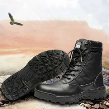 Походные ботинки, дышащая альпинистская обувь, зимние тактические военные ботинки с высоким берцем, легкие нескользящие для мужчин