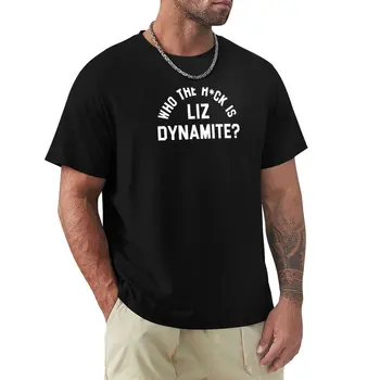 Кто, черт возьми, такая Лиз Динамит? (Рубашки, маски, туристические кружки, блокноты) Футболки, черные футболки, мужские футболки