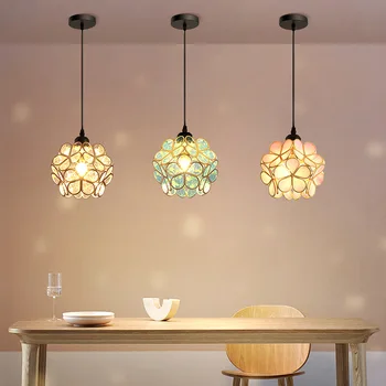 Скандинавский современный акриловый подвесной светильник в виде лепестка, Прикроватная тумбочка для спальни, ресторан, цветочный потолочный светильник, фойе для ванной комнаты, светодиодное подвесное освещение
