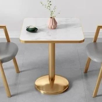 Металлический Мраморный Обеденный Журнальный столик В гостиной Квадратные Современные столы Nordic Stolik Kawowy Наборы садовой мебели