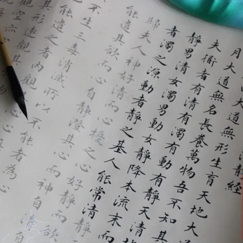 Вэнь Чжэнмин Маленькая тетрадь с обычным почерком, китайское даосское Писание, Тетрадь для каллиграфии Кистью, HD Оригинальная печать надписей