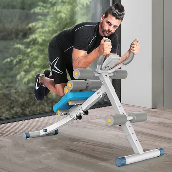 운동기구 Тренажер для сокращения брюшной полости с пластиной для лежания на спине для мужчин и женщин, Многофункциональные скамейки для упражнений Сидя