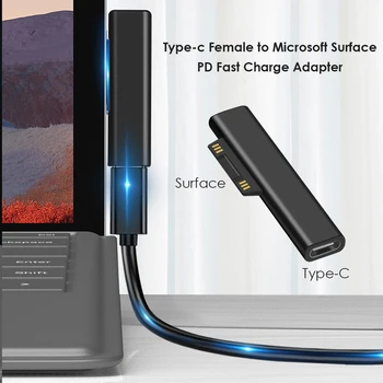 Штекерный Конвертер Type C Адаптер Питания USB C Разъем для Быстрой Зарядки PD для Microsoft Surface Pro 3 4 5 6