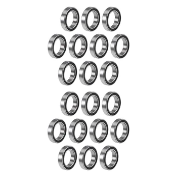 20ШТ миниатюрных шарикоподшипников с глубоким пазом 6701-2RS 12X18X4 мм с двойным резиновым уплотнением