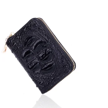 Женский Модный деловой кошелек из натуральной кожи, высококачественный мини-кошелек на молнии, держатель для нескольких именных карточек, Кошельки для карт, Роскошный Маленький бумажник