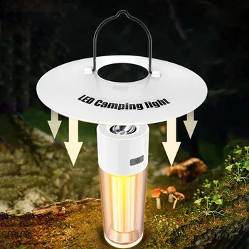 XPE Светодиодный фонарь для кемпинга 320LM 5 режимов 2000 мАч Освещение палатки Type-C USB перезаряжаемый IPX4 Водонепроницаемый для походов, рыбалки в чрезвычайных ситуациях