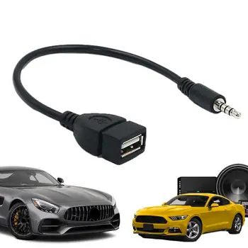 3,5 мм Кабель-адаптер от штекера к аудиоразъему USB, кабель-конвертер, аудиоразъем AUX, кабель-адаптер для подключения USB к автомобильной стереосистеме