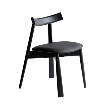 Скандинавский современный итальянский дизайнерский стул-лопатка из массива дерева, ресторан, кафе, повседневный обеденный стул, домашний стул со спинкой