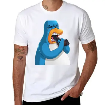 Новая футболка Penguin club с коротким рукавом, Аниме-футболка, спортивные рубашки, мужская одежда, футболка с коротким рукавом, мужская