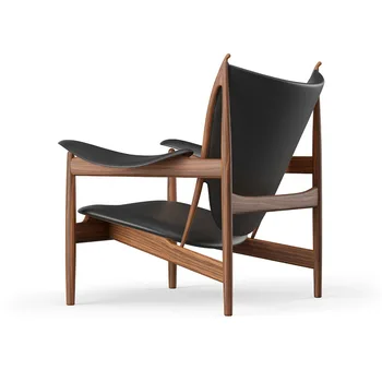 Nordic Chief Chair Стул для отдыха из массива дерева Дизайнерский одноместный стул для чтения Винтажный стул Домашний Креативный диван-кресло